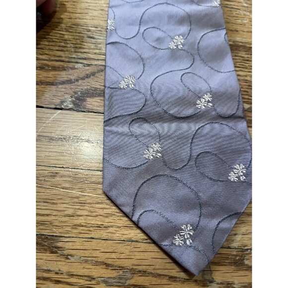 Allea Milano Men’s Tie 100% Silk Bright Colorful Necktie Handmade Italy Purple - Picture 2 of 12